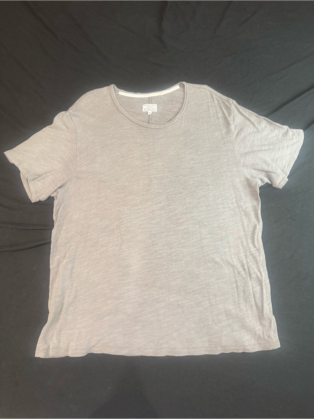 Rag & Bone cotton Men's Lightweight Crew Neck T-Shirt in Light Gray